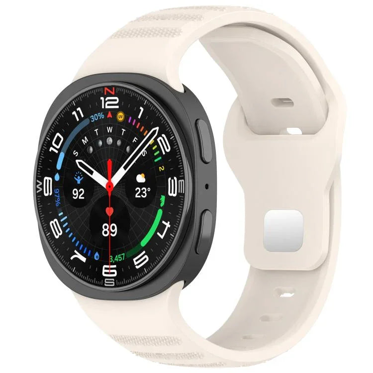 xDfind 圓點銀色鉚釘扣矽膠錶帶，適用於 Samsung Galaxy Watch Ultra/Ultra 2025，適用於 Samsung Galaxy Watch8 / 8 Classic