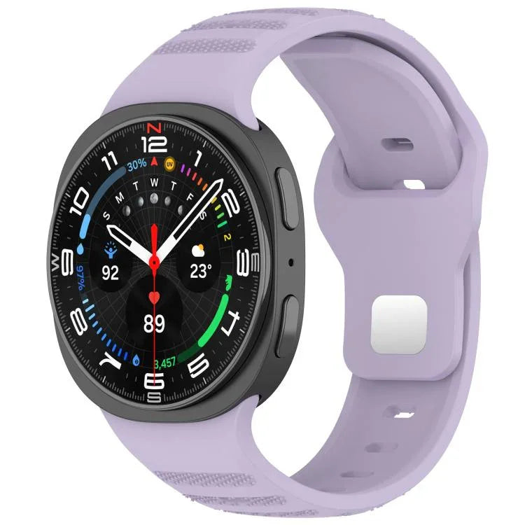 xDfind 圓點銀色鉚釘扣矽膠錶帶，適用於 Samsung Galaxy Watch Ultra/Ultra 2025，適用於 Samsung Galaxy Watch8 / 8 Classic