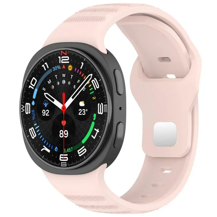 xDfind 圓點銀色鉚釘扣矽膠錶帶，適用於 Samsung Galaxy Watch Ultra/Ultra 2025，適用於 Samsung Galaxy Watch8 / 8 Classic