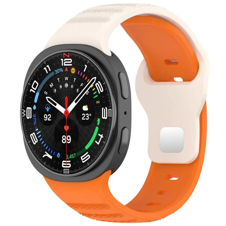 xDfind 圓點銀色鉚釘扣矽膠錶帶，適用於 Samsung Galaxy Watch Ultra/Ultra 2025，適用於 Samsung Galaxy Watch8 / 8 Classic