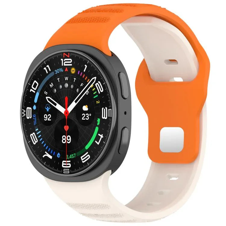 xDfind 圓點銀色鉚釘扣矽膠錶帶，適用於 Samsung Galaxy Watch Ultra/Ultra 2025，適用於 Samsung Galaxy Watch8 / 8 Classic