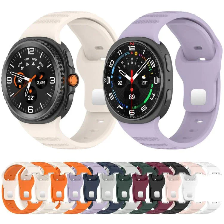 xDfind 圓點銀色鉚釘扣矽膠錶帶，適用於 Samsung Galaxy Watch Ultra/Ultra 2025，適用於 Samsung Galaxy Watch8 / 8 Classic