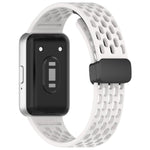 xDfind Hole Style Magnetic Black Buckle Silicone Watch Band, For Galaxy Fit3