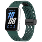 xDfind Hole Style Magnetic Black Buckle Silicone Watch Band, For Galaxy Fit3