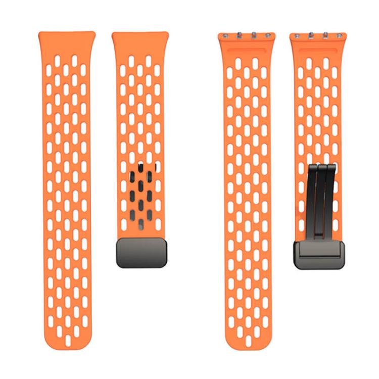 xDfind Hole Style Magnetic Black Buckle Silicone Watch Band, For Galaxy Fit3