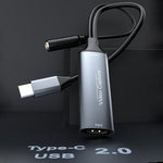 U2 4K 30Hz HDMI 轉 Type-C 高清視頻擷取卡 含麥克風混音器