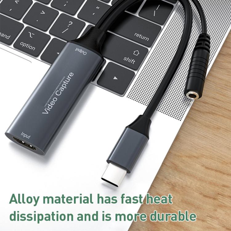 U2 4K 30Hz HDMI 轉 Type-C 高清視頻擷取卡 含麥克風混音器