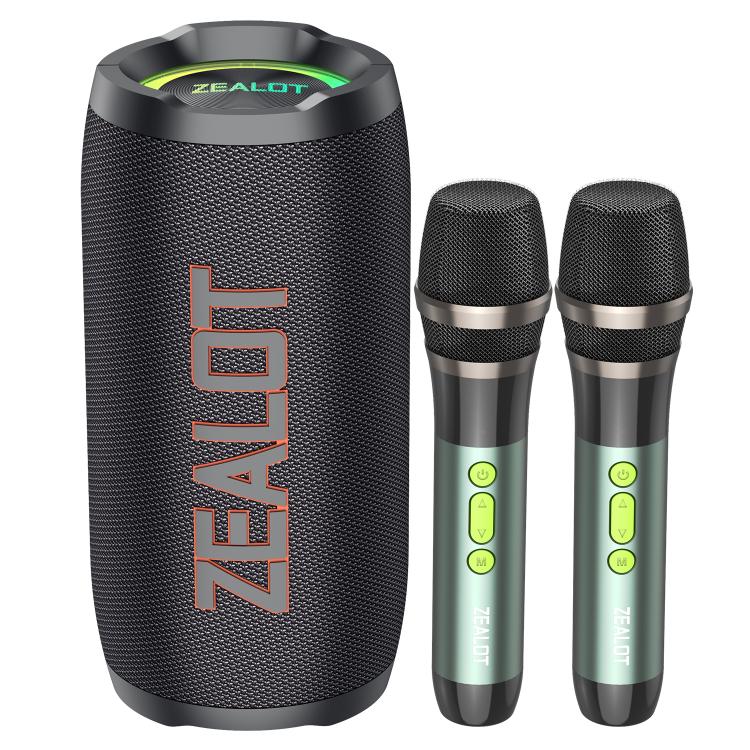 Zealot S76 50W 便攜戶外 RGB 藍牙喇叭，附 2 支麥克風，附 1 支麥克風，不含麥克風