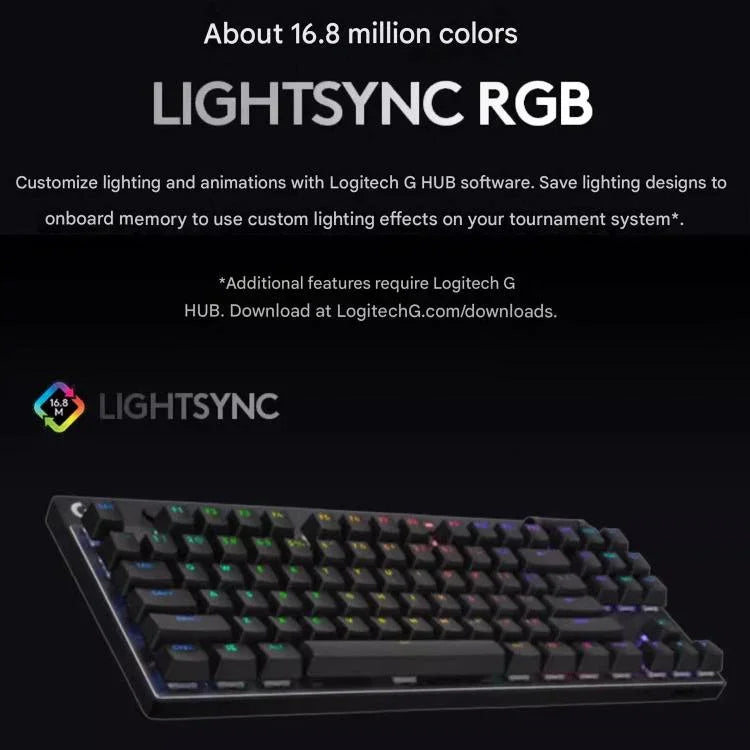 羅技 G PRO X TKL 無線遊戲鍵盤，GX-L 機械開關