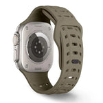 鯊魚紋孔洞矽膠錶帶，適用於 Apple Watch 46mm / 49mm / 45mm / 44mm