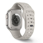 鯊魚紋孔洞矽膠錶帶，適用於 Apple Watch 46mm / 49mm / 45mm / 44mm