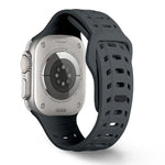 鯊魚紋孔洞矽膠錶帶，適用於 Apple Watch 46mm / 49mm / 45mm / 44mm