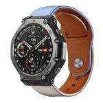 xDfind Rivet Buckle Genuine Leather Watch Band, For Amazfit T-Rex 3