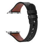 xDfind 雙環單鉚釘真皮錶帶，適用於 Apple Watch 42 / 44 / 45 / 46 / 49mm，適用於 Apple Watch 38 / 40 / 41 / S10 42mm