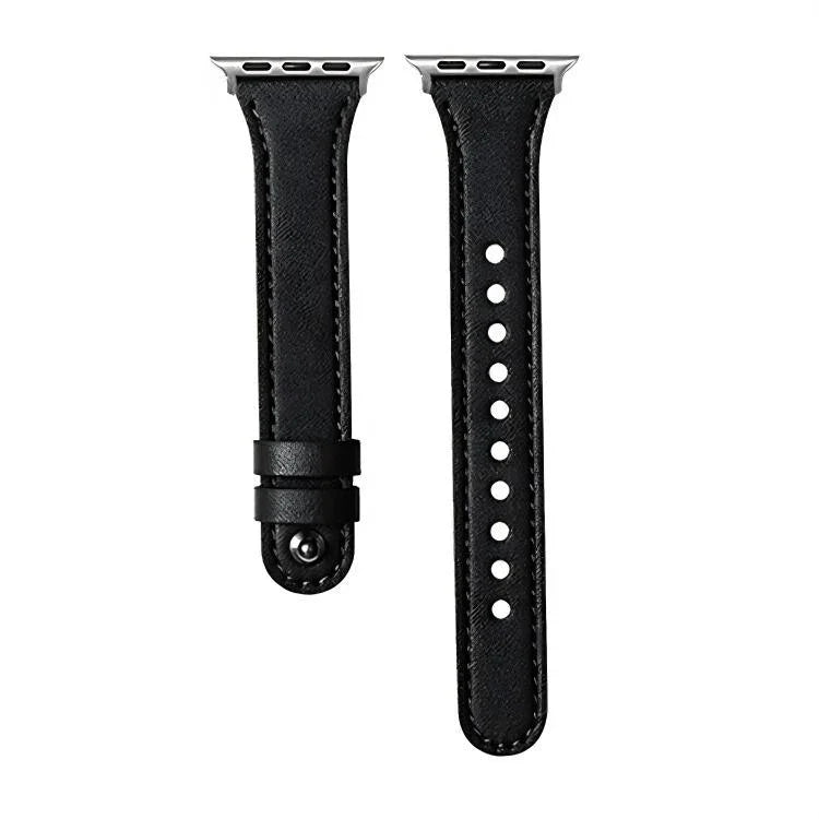 xDfind 雙環單鉚釘真皮錶帶，適用於 Apple Watch 42 / 44 / 45 / 46 / 49mm，適用於 Apple Watch 38 / 40 / 41 / S10 42mm