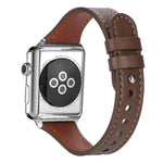 xDfind 雙環單鉚釘真皮錶帶，適用於 Apple Watch 42 / 44 / 45 / 46 / 49mm，適用於 Apple Watch 38 / 40 / 41 / S10 42mm