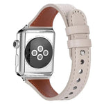 xDfind 雙環單鉚釘真皮錶帶，適用於 Apple Watch 42 / 44 / 45 / 46 / 49mm，適用於 Apple Watch 38 / 40 / 41 / S10 42mm
