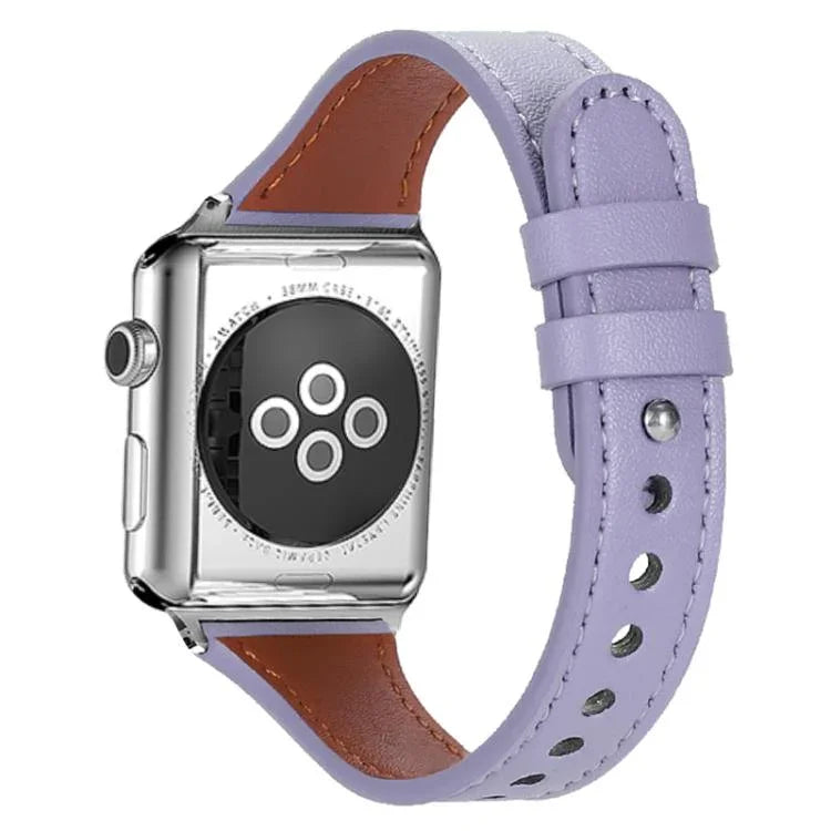 xDfind 雙環單鉚釘真皮錶帶，適用於 Apple Watch 42 / 44 / 45 / 46 / 49mm，適用於 Apple Watch 38 / 40 / 41 / S10 42mm