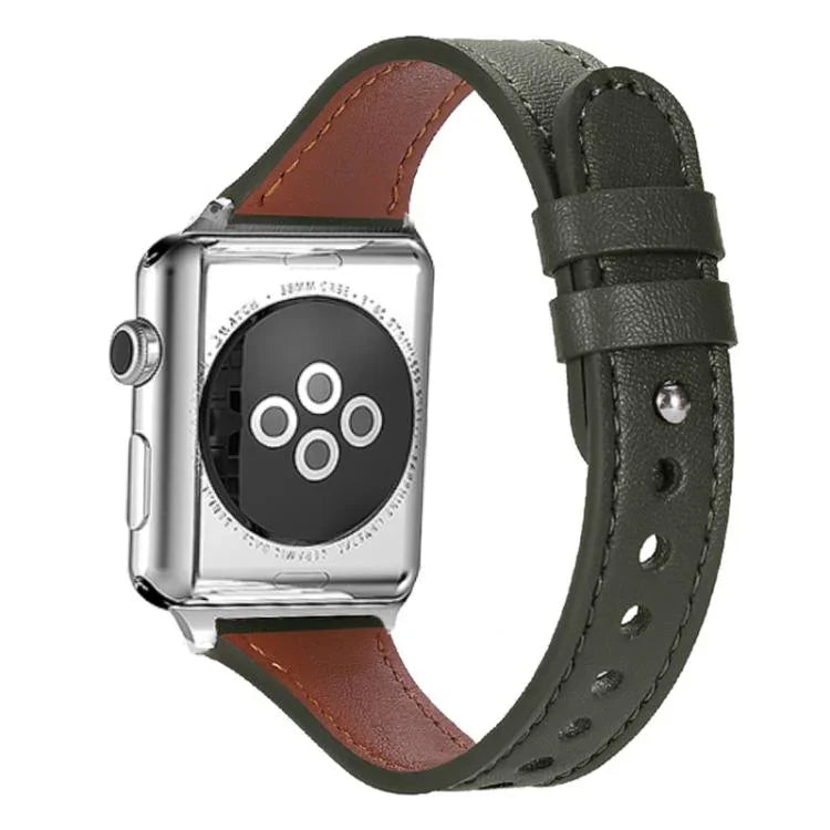 xDfind 雙環單鉚釘真皮錶帶，適用於 Apple Watch 42 / 44 / 45 / 46 / 49mm，適用於 Apple Watch 38 / 40 / 41 / S10 42mm
