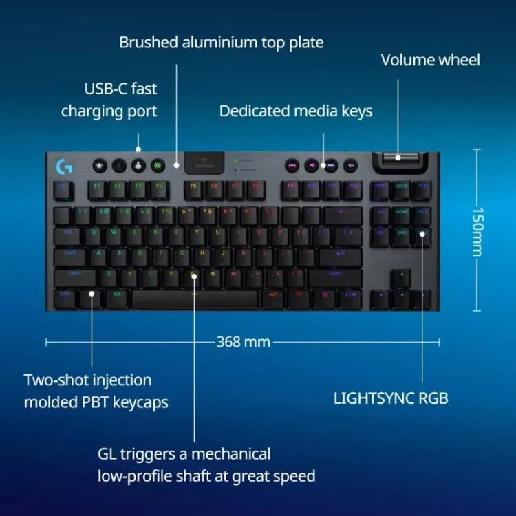 羅技 G915 X LIGHTSPEED TKL 低調遊戲鍵盤