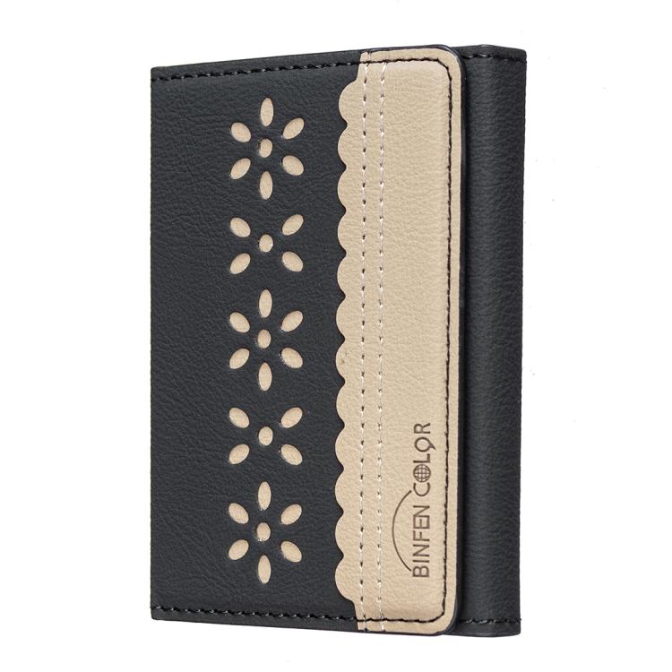 BFK25 BINFEN Color Flowers Magsafe Magnetic Leather Card Bag