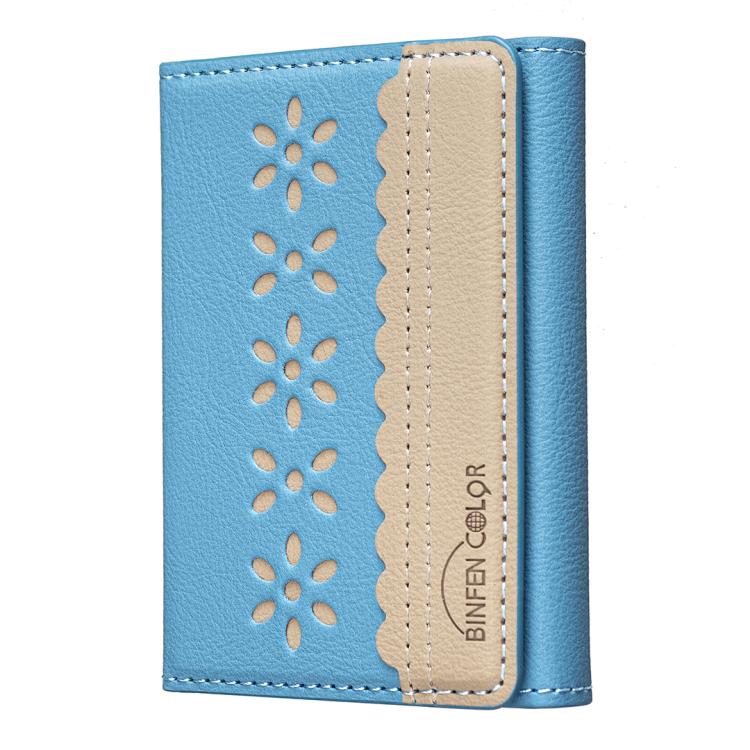 BFK25 BINFEN Color Flowers Magsafe Magnetic Leather Card Bag