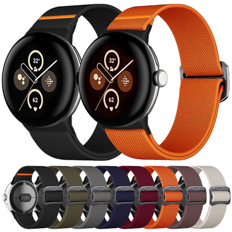 xDfind 彈性尼龍錶帶，適用於 Google Pixel Watch 4 / 3 45mm，適用於 Google Pixel Watch 4 / 3 / 2 / 1 41mm