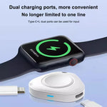xDfind 8 針及 Type-C 便攜式智慧手錶磁吸無線充電器，適用於 Apple Watch