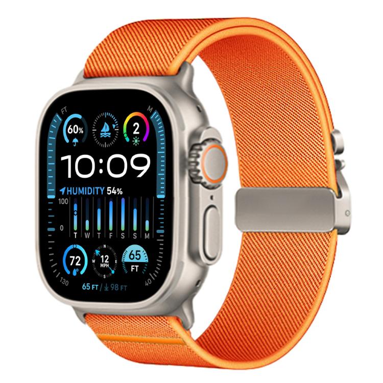 xDfind 降落傘扣彈性尼龍錶帶，適用於 Apple Watch 42 / 44 / 45 / 46 / 49mm，適用於 Apple Watch 38 / 40 / 41 / S10 42mm