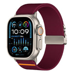 xDfind 降落傘扣彈性尼龍錶帶，適用於 Apple Watch 42 / 44 / 45 / 46 / 49mm，適用於 Apple Watch 38 / 40 / 41 / S10 42mm