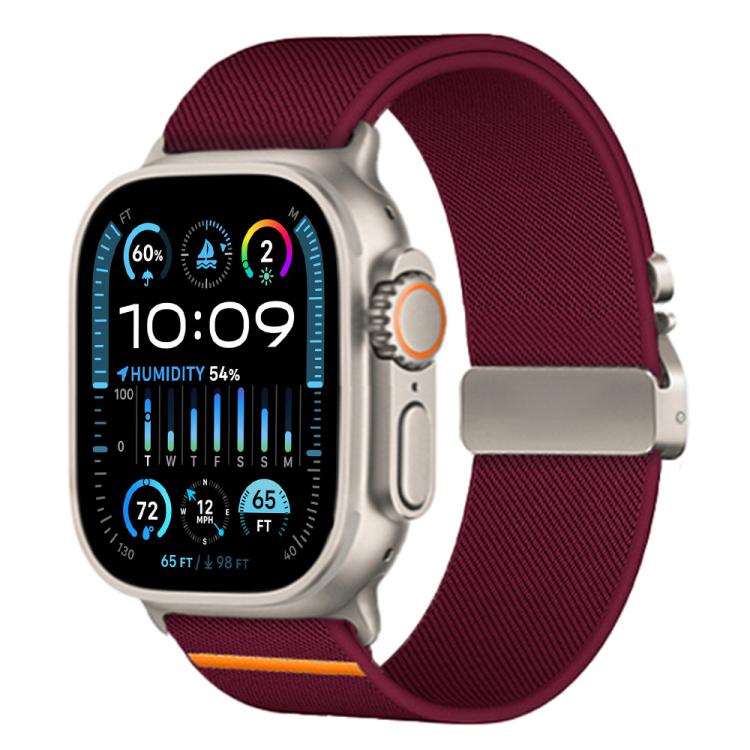 xDfind 降落傘扣彈性尼龍錶帶，適用於 Apple Watch 42 / 44 / 45 / 46 / 49mm，適用於 Apple Watch 38 / 40 / 41 / S10 42mm