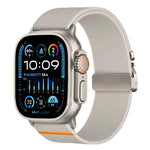 xDfind 降落傘扣彈性尼龍錶帶，適用於 Apple Watch 42 / 44 / 45 / 46 / 49mm，適用於 Apple Watch 38 / 40 / 41 / S10 42mm