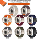 xDfind 降落傘扣彈性尼龍錶帶，適用於 Apple Watch 42 / 44 / 45 / 46 / 49mm，適用於 Apple Watch 38 / 40 / 41 / S10 42mm