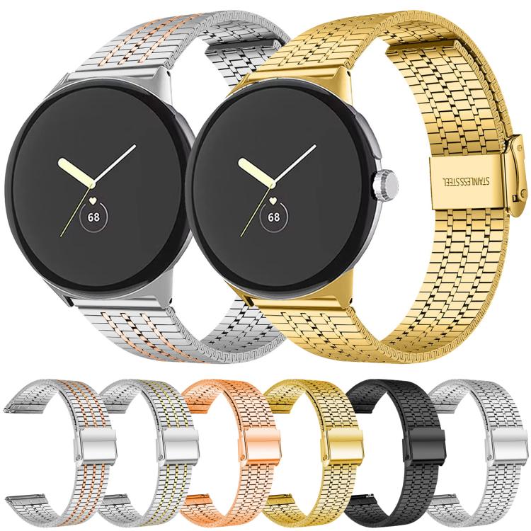xDfind 七珠扣不鏽鋼錶帶，適用 Google Pixel Watch 4 / Watch 3 45mm，適用 Google Pixel Watch 4 / 3 / 2 / 1 41mm