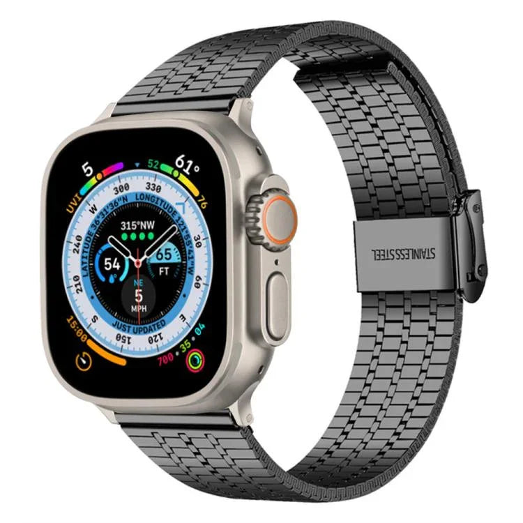 xDfind 七珠扣不鏽鋼錶帶，適用於 Apple Watch 42 / 44 / 45 / 46 / 49mm，適用於 Apple Watch 38 / 40 / 41 / S10 42mm