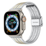 xDfind 七珠扣不鏽鋼錶帶，適用於 Apple Watch 42 / 44 / 45 / 46 / 49mm，適用於 Apple Watch 38 / 40 / 41 / S10 42mm