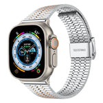 xDfind 七珠扣不鏽鋼錶帶，適用於 Apple Watch 42 / 44 / 45 / 46 / 49mm，適用於 Apple Watch 38 / 40 / 41 / S10 42mm