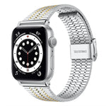xDfind 七珠扣不鏽鋼錶帶，適用於 Apple Watch 42 / 44 / 45 / 46 / 49mm，適用於 Apple Watch 38 / 40 / 41 / S10 42mm
