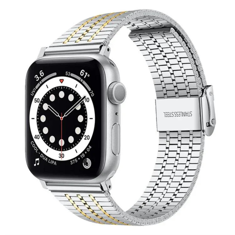 xDfind 七珠扣不鏽鋼錶帶，適用於 Apple Watch 42 / 44 / 45 / 46 / 49mm，適用於 Apple Watch 38 / 40 / 41 / S10 42mm