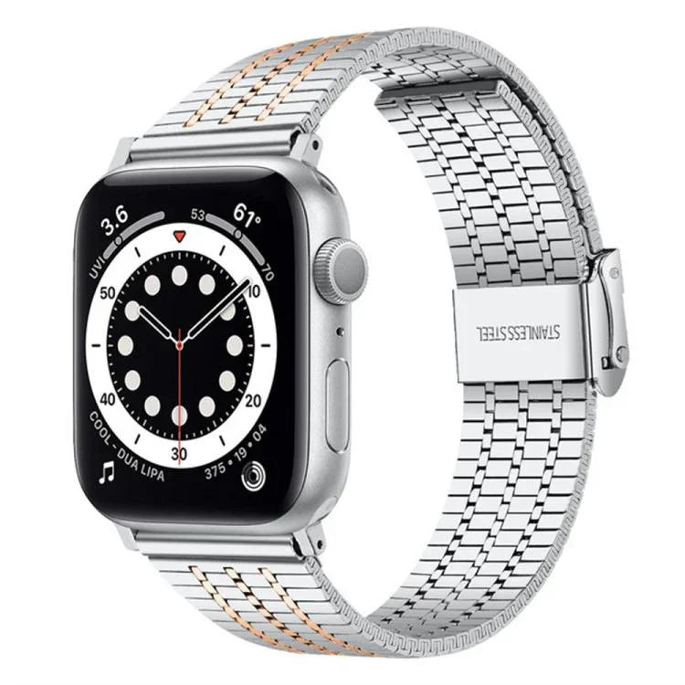xDfind 七珠扣不鏽鋼錶帶，適用於 Apple Watch 42 / 44 / 45 / 46 / 49mm，適用於 Apple Watch 38 / 40 / 41 / S10 42mm