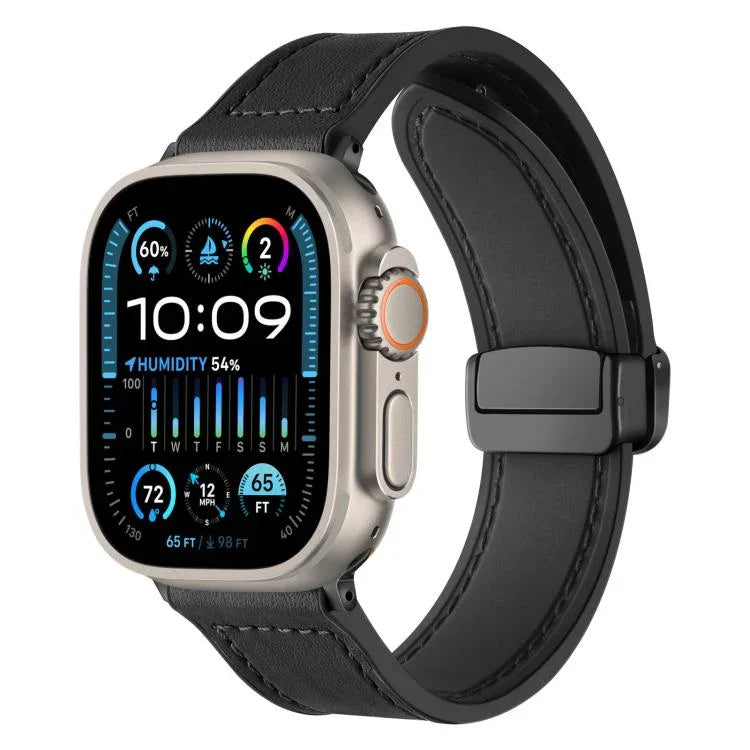 xDfind 瘋馬紋矽膠錶帶，磁扣設計，適用於 Apple Watch 42 / 44 / 45 / 46 / 49mm，適用於 Apple Watch 38 / 40 / 41 / S10 42mm