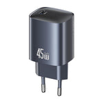USAMS CC323 T66 45W USB-C / Type-C GaN 快速充電器，歐規插頭，CC323