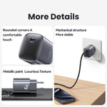 USAMS CC323 T66 45W USB-C / Type-C GaN 快速充電器，歐規插頭，CC323