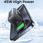 USAMS CC323 T66 45W USB-C / Type-C GaN 快速充電器，歐規插頭，CC323