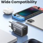 USAMS CC323 T66 45W USB-C / Type-C GaN 快速充電器，歐規插頭，CC323
