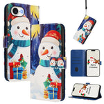 聖誕系列扣環皮革手機殼附手腕帶，適用於 iPhone 17e / 16e、iPhone 17 Pro Max、iPhone 17 Pro、iPhone 17、iPhone Air、iPhone 16 Pro Max、iPhone 16 Pro、iPhone 16 Plus