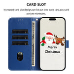 聖誕系列扣環皮革手機殼附手腕帶，適用於 iPhone 17e / 16e、iPhone 17 Pro Max、iPhone 17 Pro、iPhone 17、iPhone Air、iPhone 16 Pro Max、iPhone 16 Pro、iPhone 16 Plus