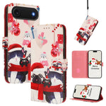 聖誕系列扣環皮革手機殼附手腕帶，適用於 iPhone 17e / 16e、iPhone 17 Pro Max、iPhone 17 Pro、iPhone 17、iPhone Air、iPhone 16 Pro Max、iPhone 16 Pro、iPhone 16 Plus