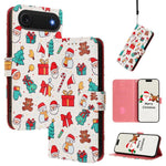 聖誕系列扣環皮革手機殼附手腕帶，適用於 iPhone 17e / 16e、iPhone 17 Pro Max、iPhone 17 Pro、iPhone 17、iPhone Air、iPhone 16 Pro Max、iPhone 16 Pro、iPhone 16 Plus