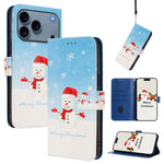 聖誕系列扣環皮革手機殼附手腕帶，適用於 iPhone 17e / 16e、iPhone 17 Pro Max、iPhone 17 Pro、iPhone 17、iPhone Air、iPhone 16 Pro Max、iPhone 16 Pro、iPhone 16 Plus